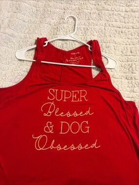 torrid Red Racerback Tank with Gold Script